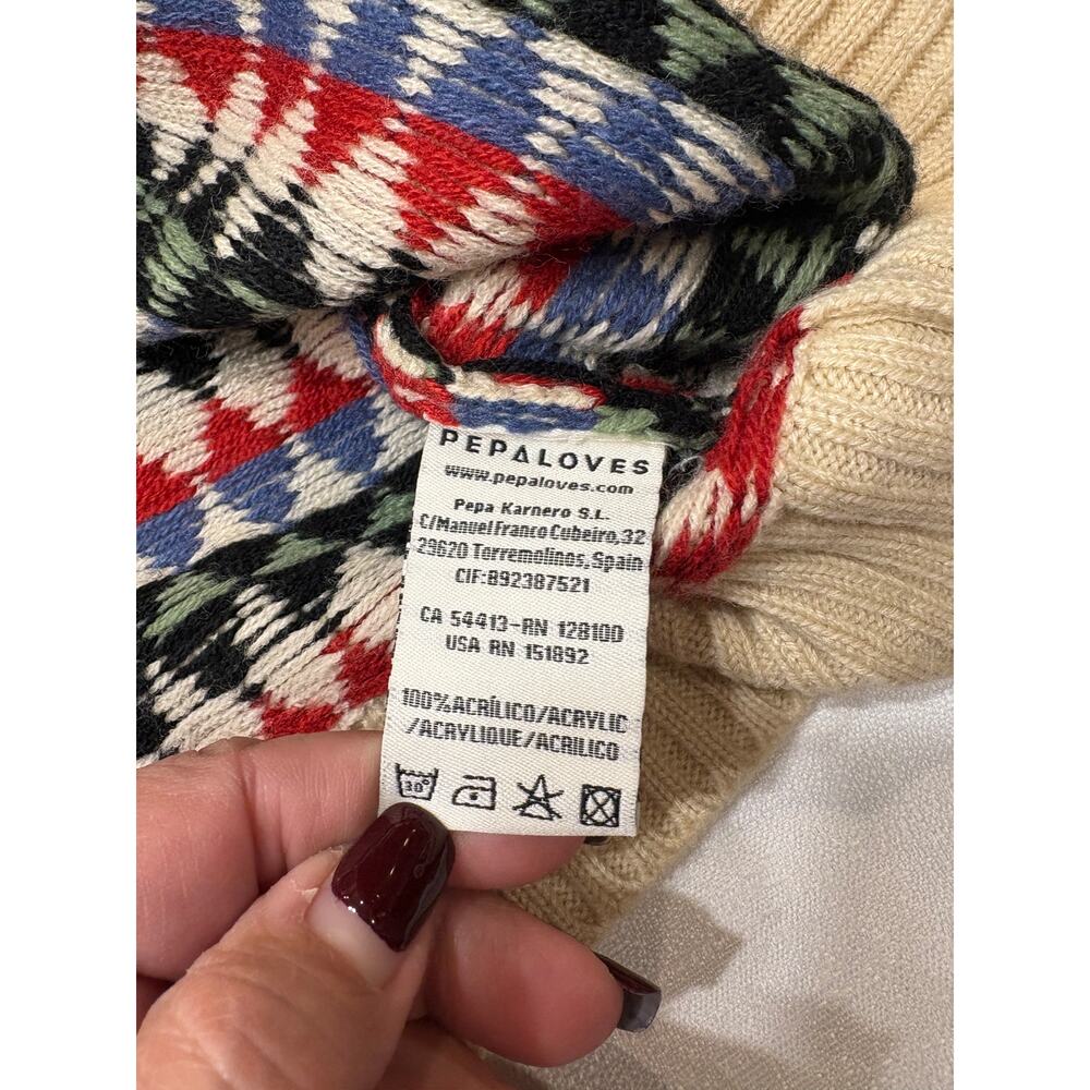 Anthropologie Pepaloves Taylor Oversized Print Sweater Size XS Excellent Cond - Picture 7 of 8